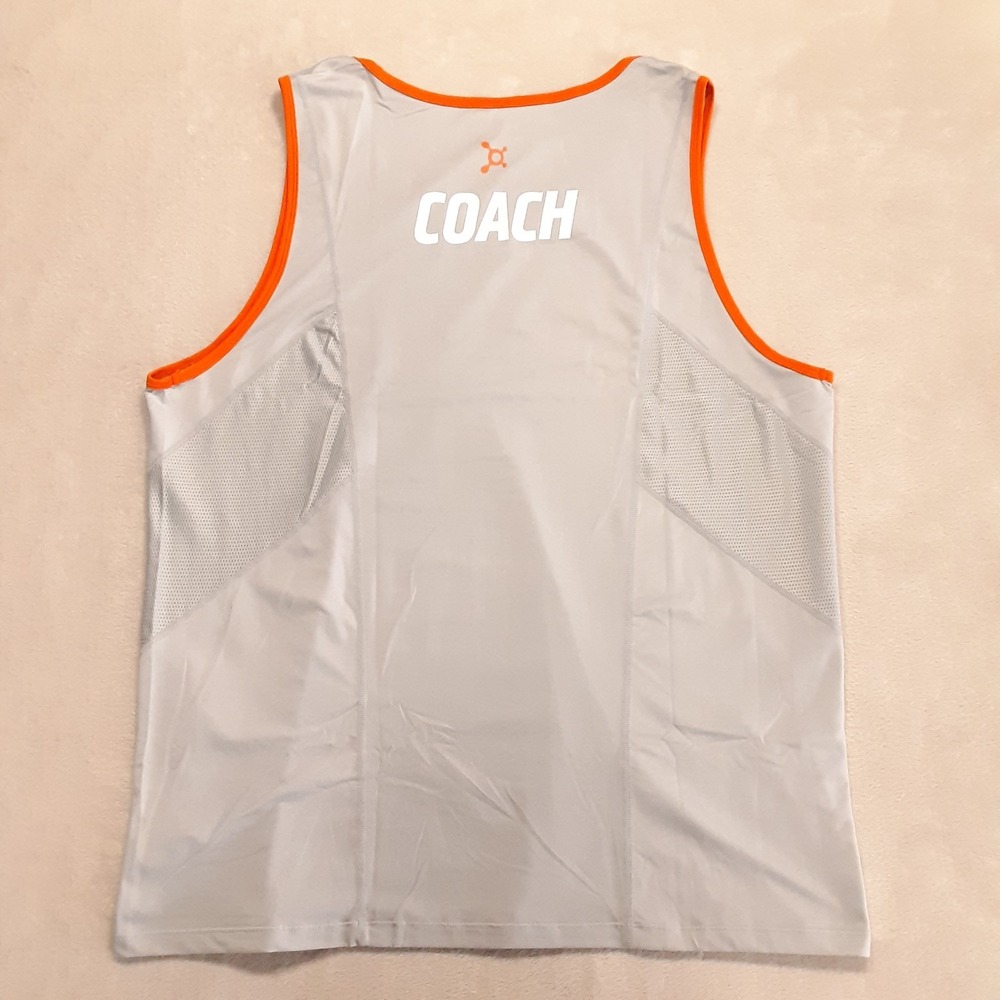 Orange Theory Fitness Mens Coach Contrast Trim Tank Top 2XL Gray Sleeveless